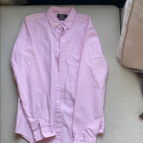 Pink RRL Button down - Picture 3 of 7